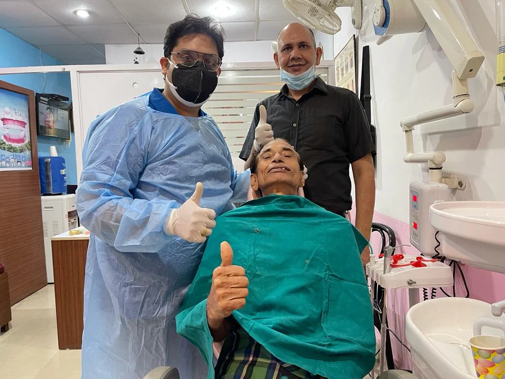 Implant patient with the treating team